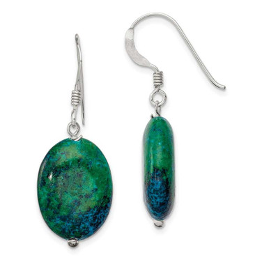 Image of 33mm Sterling Silver Serpentine Earrings