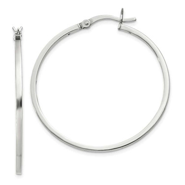 Image of 36mm Sterling Silver 1.5x35mm Hoop Earrings