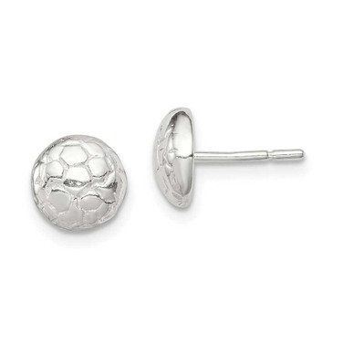 Image of 7mm Sterling Silver Soccer Ball Mini Earrings