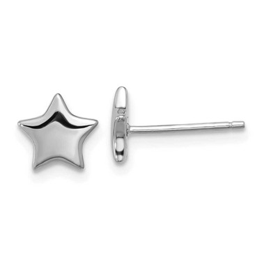 Image of 8mm Sterling Silver Rhodium-plated Star Post Earrings