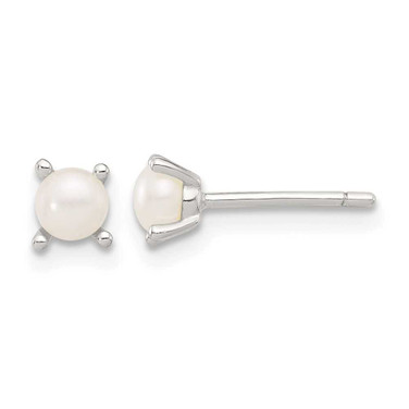 Image of 4.25mm Sterling Silver E-Coating 4mm Freshwater Cultured Pearl Post Earrings Image of 4.25mm Sterling Silver E-Coating 4mm Freshwater Cultured Pearl Post Earrings
