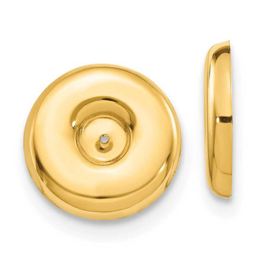 Image of 17mm 14K Yellow Gold Polished Round Fancy Earrings Jackets