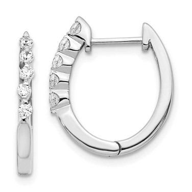Image of 19mm 14k White Gold Diamond Hinged Hoop Earrings EM5402-025-WA Image of 19mm 14k White Gold Diamond Hinged Hoop Earrings EM5402-025-WA