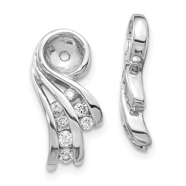 Image of 16mm 14k White Gold VS Fancy Diamond Earrings Jacket XJ27WVS