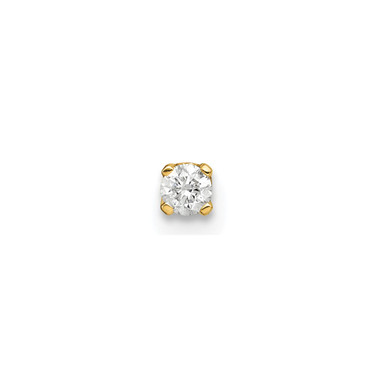Image of 2mm 14K Yellow Gold Single Stud Diamond Earrings XA1AA-S