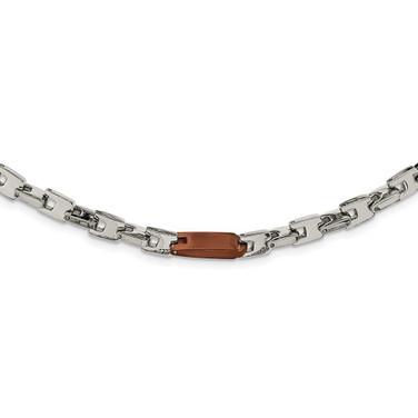 Image of Chisel Stainless Steel Polished Brown IP-plated 24 inch Necklace SRN352-24