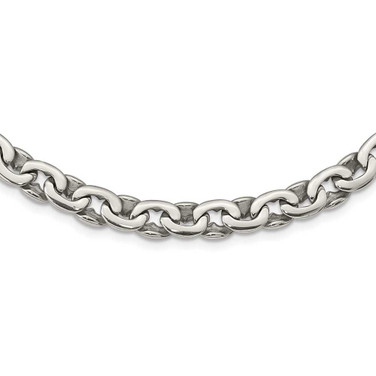 Image of Chisel Stainless Steel Polished 24 inch Oval Link Necklace