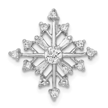 Image of Sterling Silver CZ Snowflake Slide Pendant Image of Sterling Silver CZ Snowflake Slide Pendant