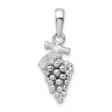 Image of Sterling Silver Polished 3D Grapes Pendant