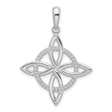 Sterling Silver Polished Celtic Eternity Knot Pendant