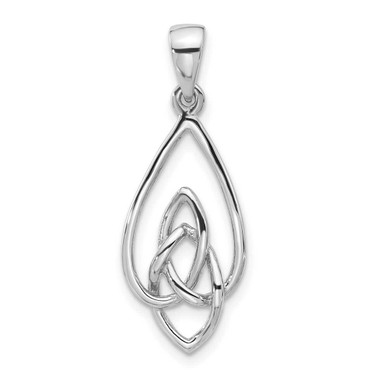 Image of Sterling Silver Rhodium-Plated Polished Celtic Knot Pendant