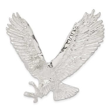 Image of Sterling Silver Polished & Textured Eagle Chain Slide Pendant