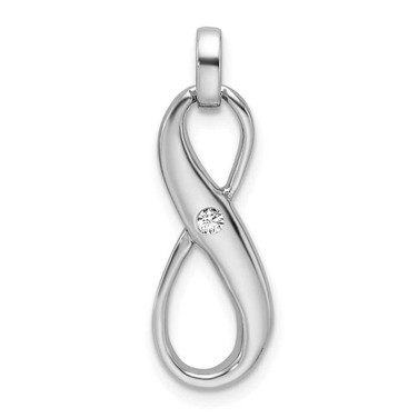 Image of Sterling Silver Rhodium-plated with CZ Infinity Symbol Pendant