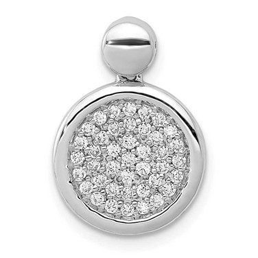 Image of 14k White Gold 1/4ctw Diamond Fancy Circle Pendant PM4016-025-WA