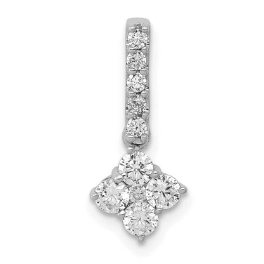 Image of 14k White Gold 1/2ctw Diamond Slide Pendant