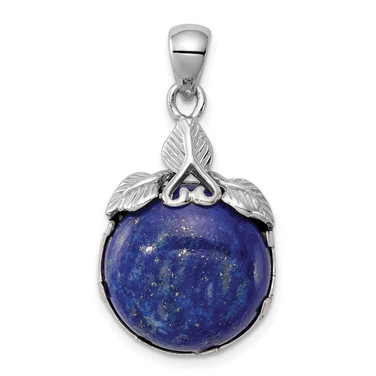 Image of Sterling Silver Rhodium-plated Lapis Lazuli Pendant
