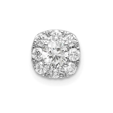 Image of 14K White Gold Lab Grown Diamond SI1/SI2, G H I, Cushion Halo Pendant PM6636-050-WLG