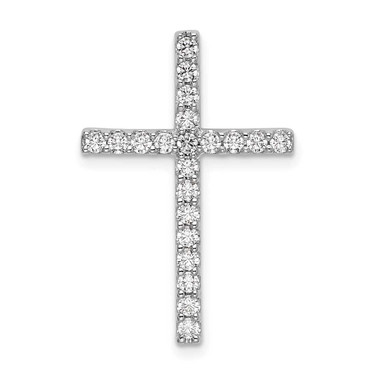 Image of 10K White Gold Lab Grown Diamond SI1/SI2, G H I, Cross Pendant