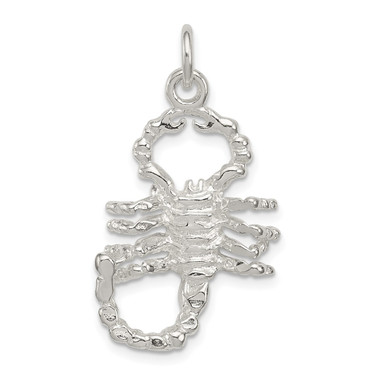 Sterling Silver Polished Scorpion Pendant