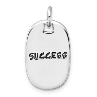 Image of Sterling Silver Rhodium-plated Antiqued SUCCESS/FOLLOW YOUR STAR Pendant