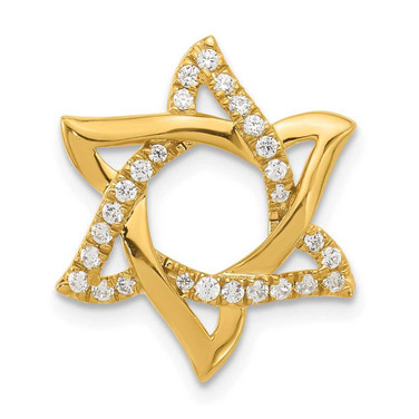Image of Gold-plated Sterling Silver CZ Star Pendant PM8101-026-SSYCZ