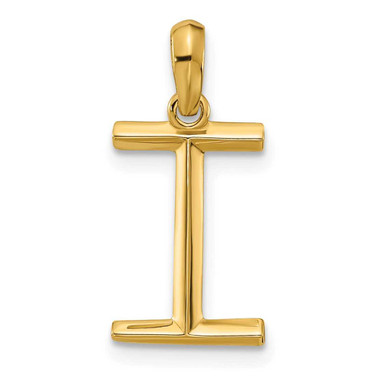 Image of 14k Yellow Gold Fancy Letter I Pendant D5668I