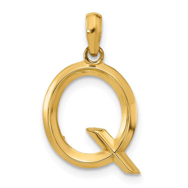 Image of 14k Yellow Gold Fancy Letter Q Pendant D5668Q