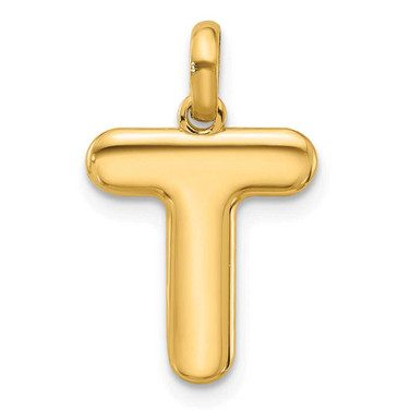 Image of 14k Yellow Gold Fancy Letter T Pendant D5670T