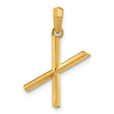 Image of 14k Yellow Gold Fancy Letter X Pendant D5668X