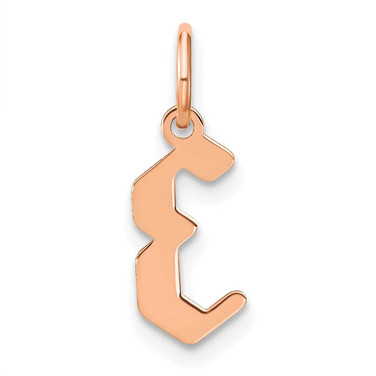 Image of Pink Sterling Silver Letter E Initial Charm XNA1335RP/E