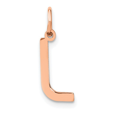 Pink Sterling Silver Letter L Initial Charm XNA1336RP/L