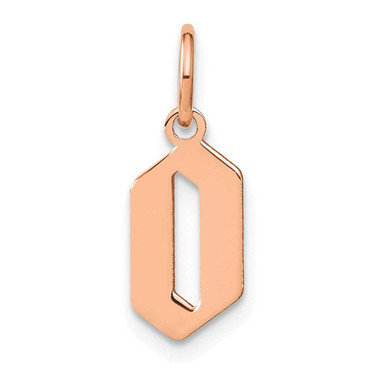 Image of Pink Sterling Silver Letter O Initial Charm XNA1335RP/O