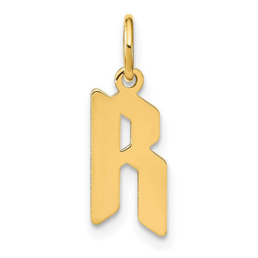Image of Sterling Silver Gold-plated Letter R Initial Charm XNA1335GP/R
