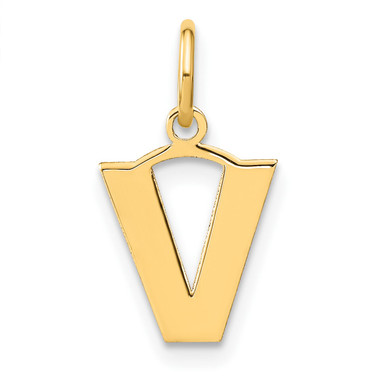 Sterling Silver Gold-plated Letter V Initial Charm XNA1337GP/V