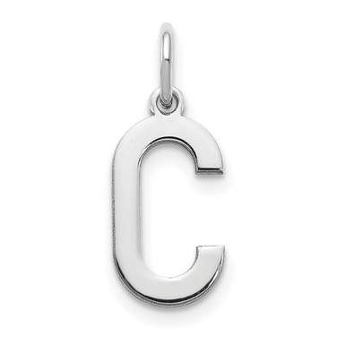 Sterling Silver Rhodium-plated Letter C Initial Charm XNA1336SS/C