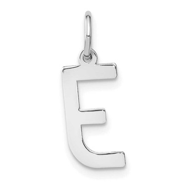 Image of Sterling Silver Rhodium-plated Letter E Initial Charm XNA1336SS/E