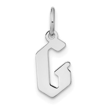 Sterling Silver Rhodium-plated Letter G Initial Charm XNA1335SS/G