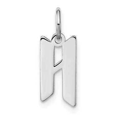Image of Sterling Silver Rhodium-plated Letter H Initial Charm XNA1335SS/H
