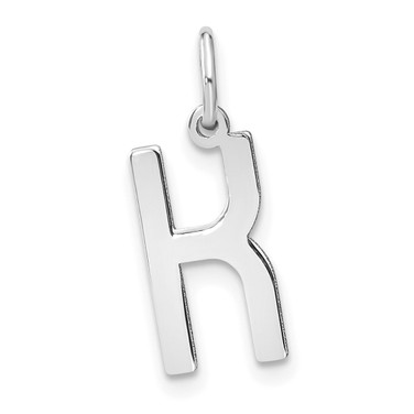 Sterling Silver Rhodium-plated Letter K Initial Charm XNA1336SS/K