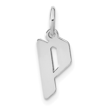 Sterling Silver Rhodium-plated Letter P Initial Charm XNA1335SS/P