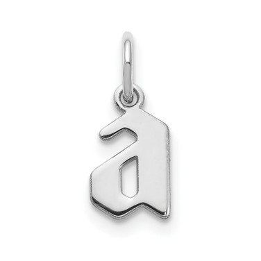 Sterling Silver Rhodium-plated Lower case Letter A Initial Charm XNA1383SS/A