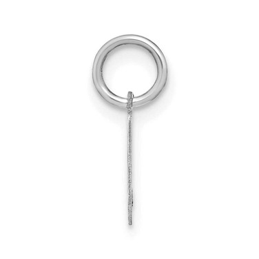 Image of Sterling Silver Rhodium-plated Lower case Letter V Initial Charm XNA1383SS/V