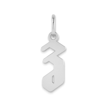 Sterling Silver Rhodium-plated Lower case Letter Z Initial Charm XNA1383SS/Z