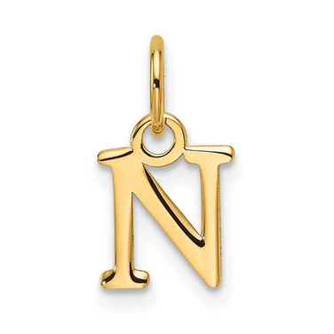 Image of 14k Yellow Gold Cutout Letter N Initial Charm XNA1466Y/N