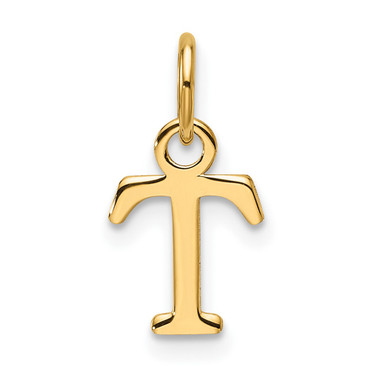 14k Yellow Gold Cutout Letter T Initial Charm XNA1466Y/T