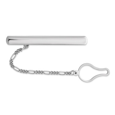 Sterling Silver Rhodium-plated Tie Clip QQ530