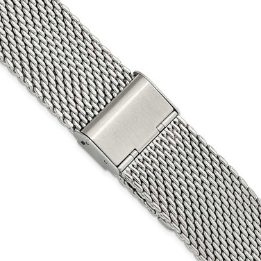 Image of 22mm Stainless Steel Mesh w/Deployment Clasp Watch Strap