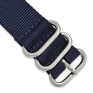 Image of 22mm Two-Piece Navy Ballistic Nylon Steel Buckle Watch Band