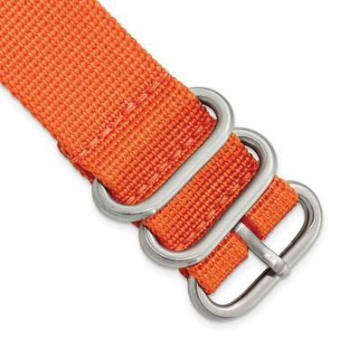 Image of 22mm Two-Piece Orange Ballistic Nylon Steel Buckle Watch Band