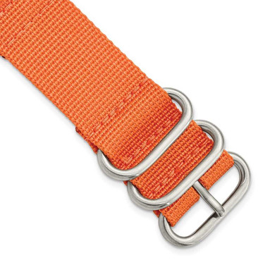 Image of 24mm Two-Piece Orange Ballistic Nylon Steel Buckle Watch Band